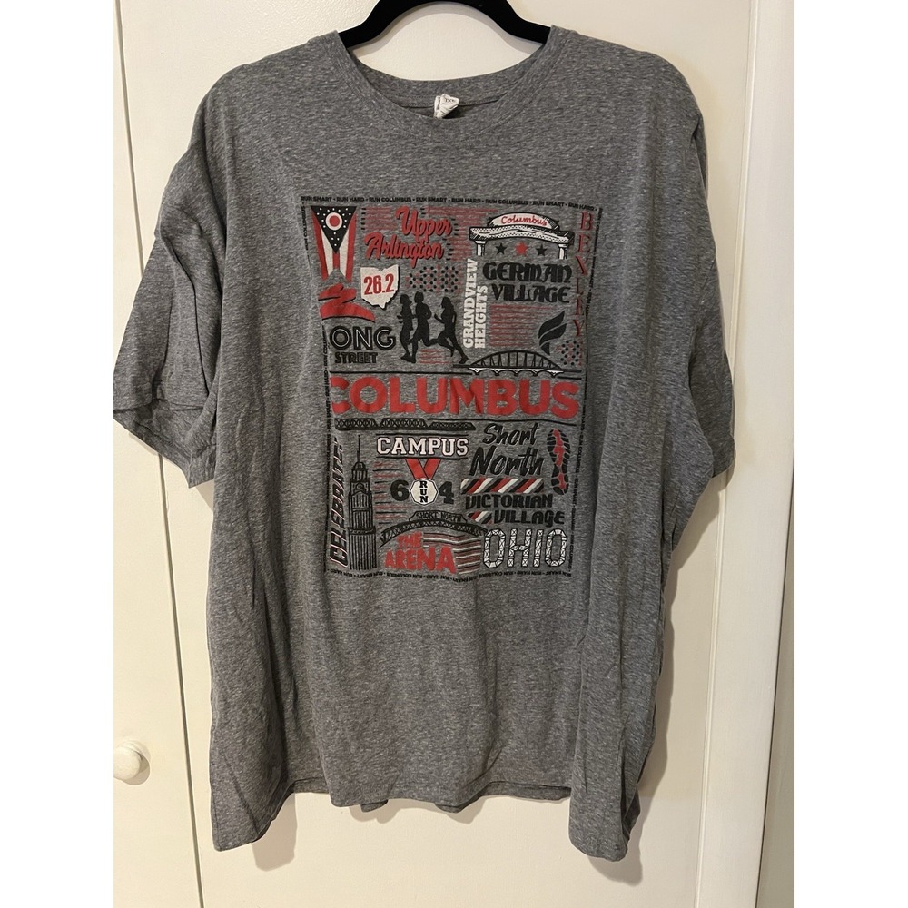 Columbus Marathon Heathered Grey Men's Size 3X Nationwide Children's 26.2 Ohio‎